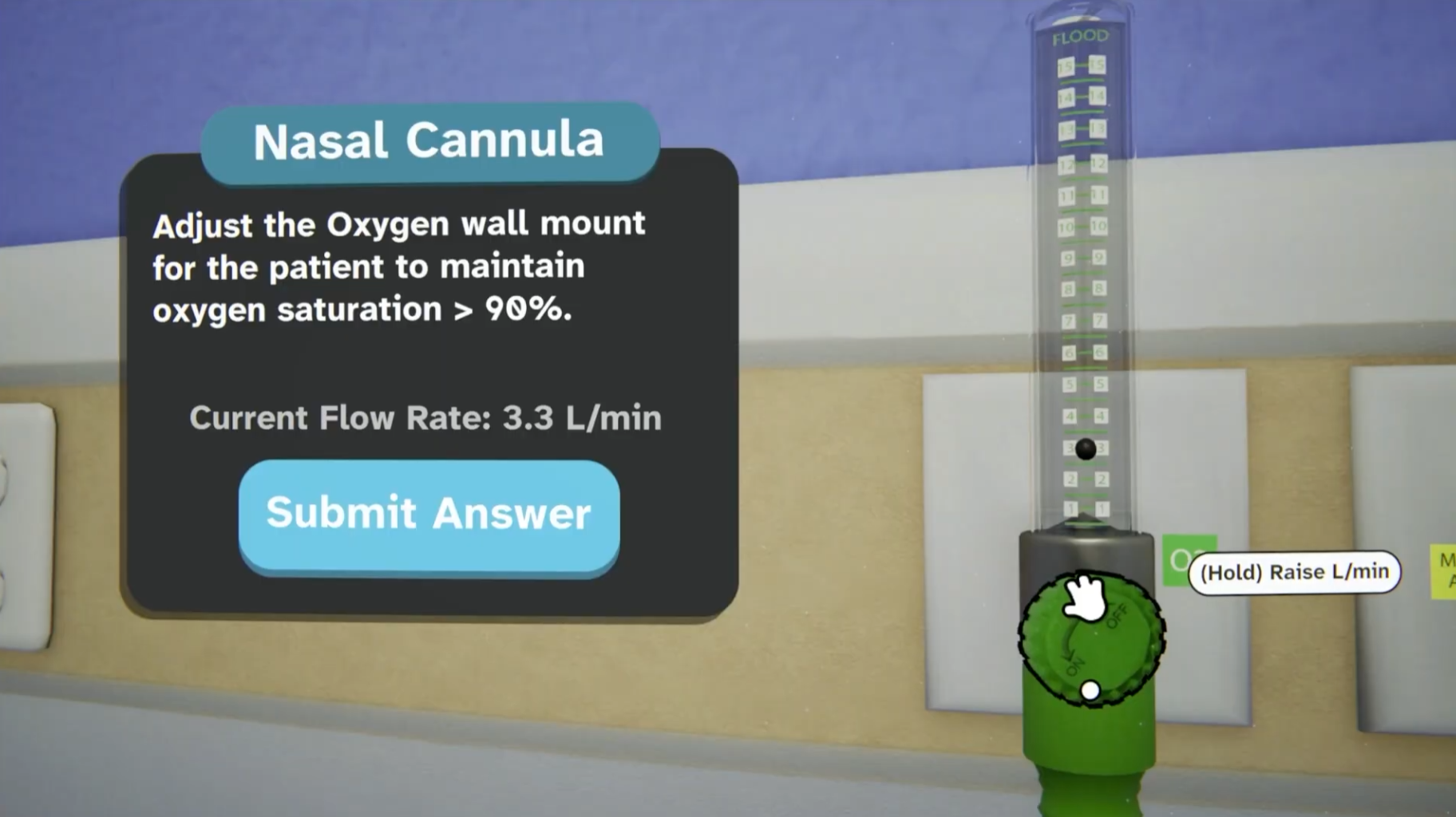Adjusting O2 levels