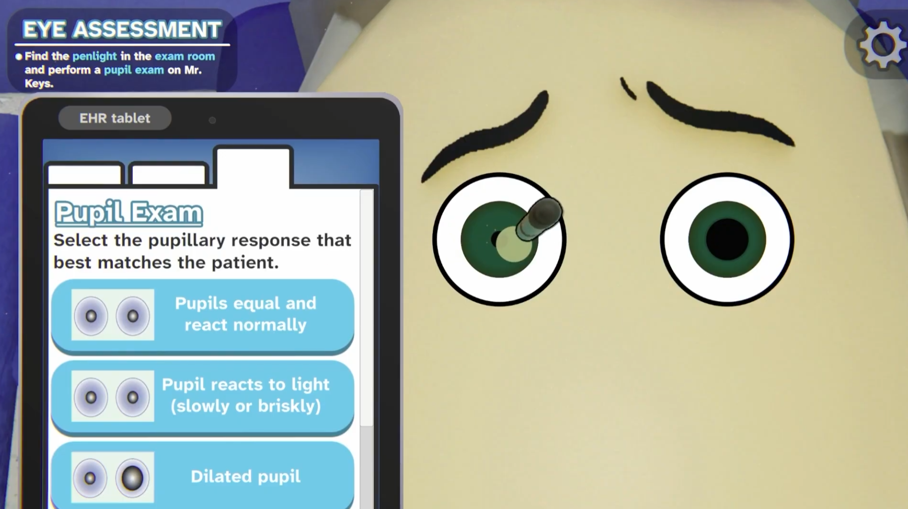 Pupil examination